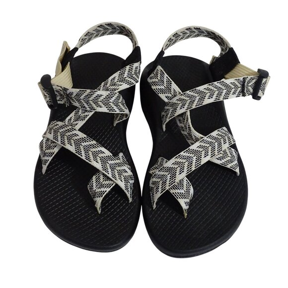 Chaco Z2 Women Classic Sandals Size 6 Black Cream Strappy Toe Loop Hiking Wear - Picture 5 of 7